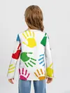 Детский лонгслив / Цветные ладошки - Детский узор