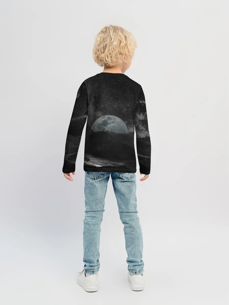 Детский лонгслив / Луна