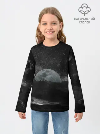 Детский лонгслив / Луна