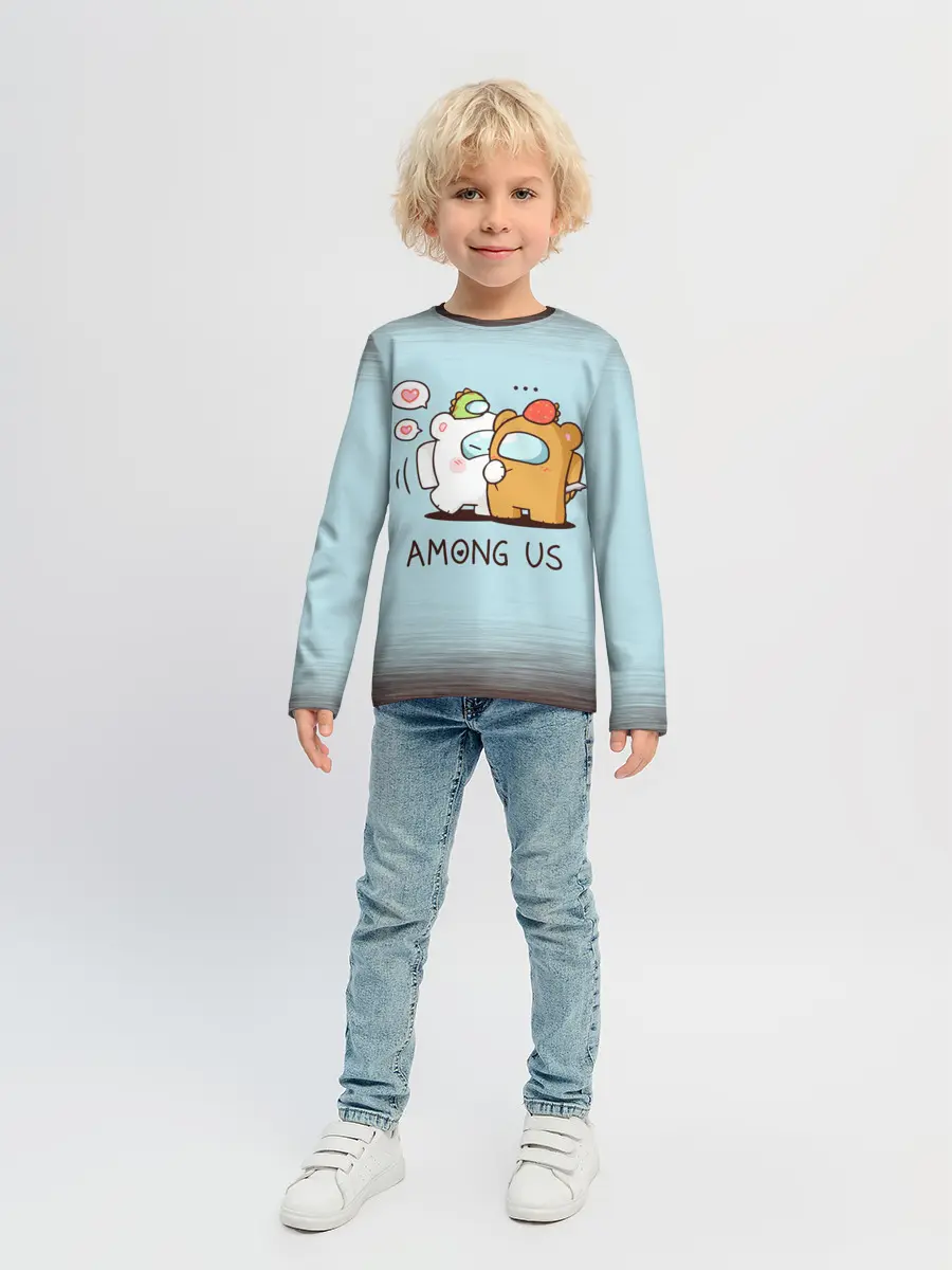 Детский лонгслив / AMONG US - LOVE