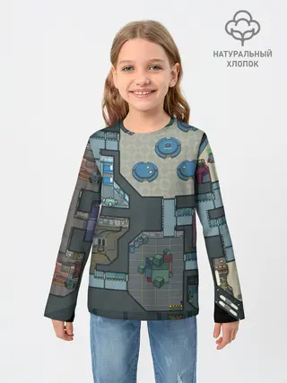 Детский лонгслив / AMONG US - КАРТА