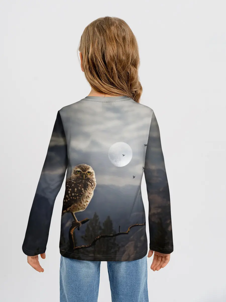 Детский лонгслив / Сова