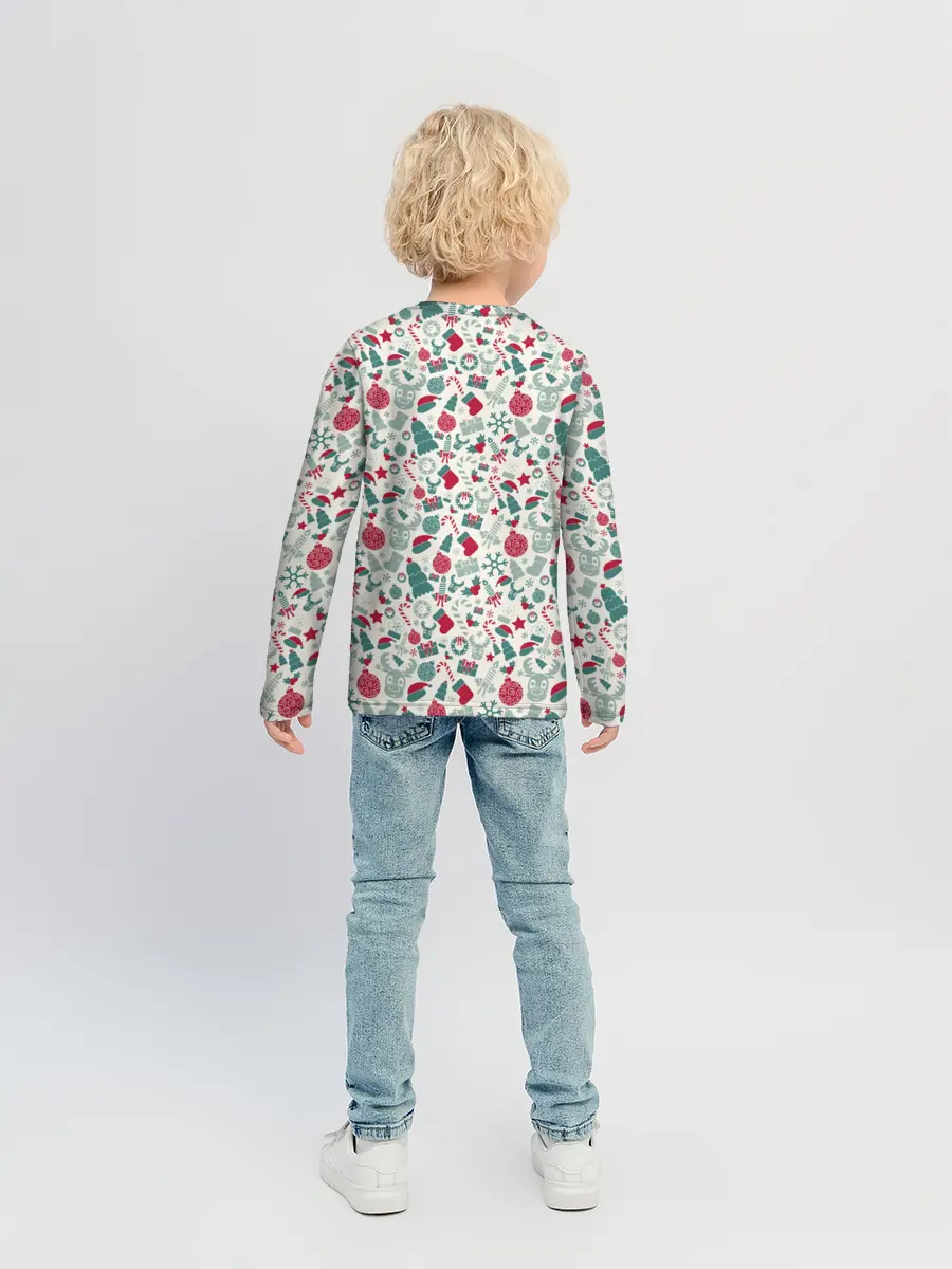 Детский лонгслив / Новогодняя Символика