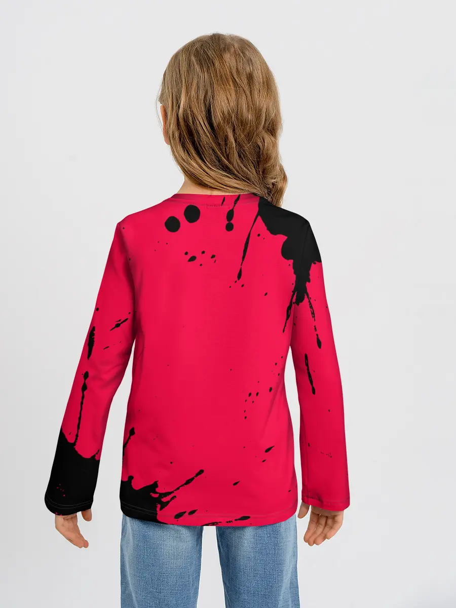 Детский лонгслив / AMONG US - ORANGE & GREEN