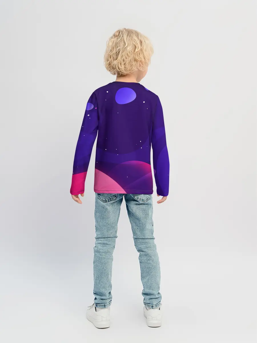 Детский лонгслив / AMONG US - RAINBOW SPACE