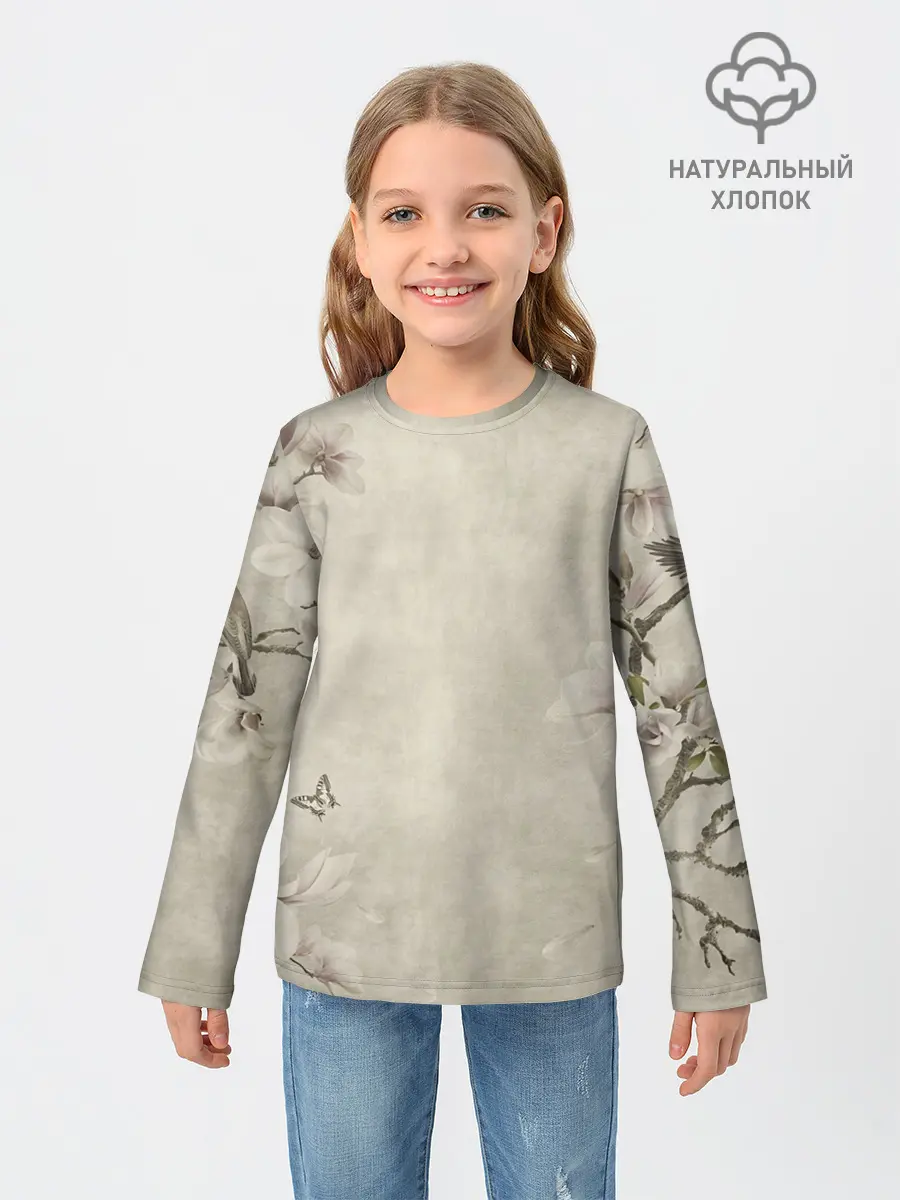 Детский лонгслив / Цветущая сакура.
