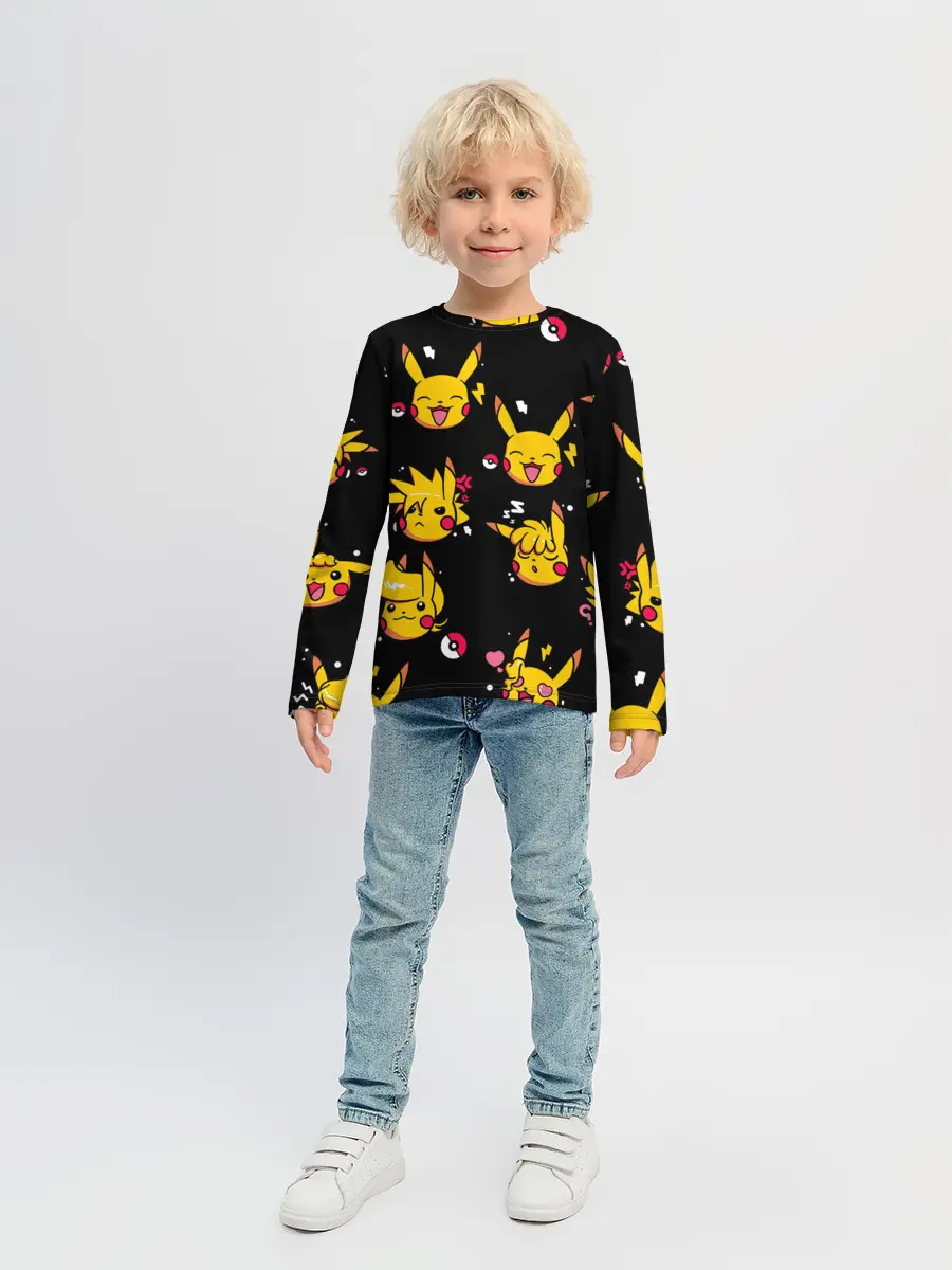 Детский лонгслив / Пикачу Эмоции