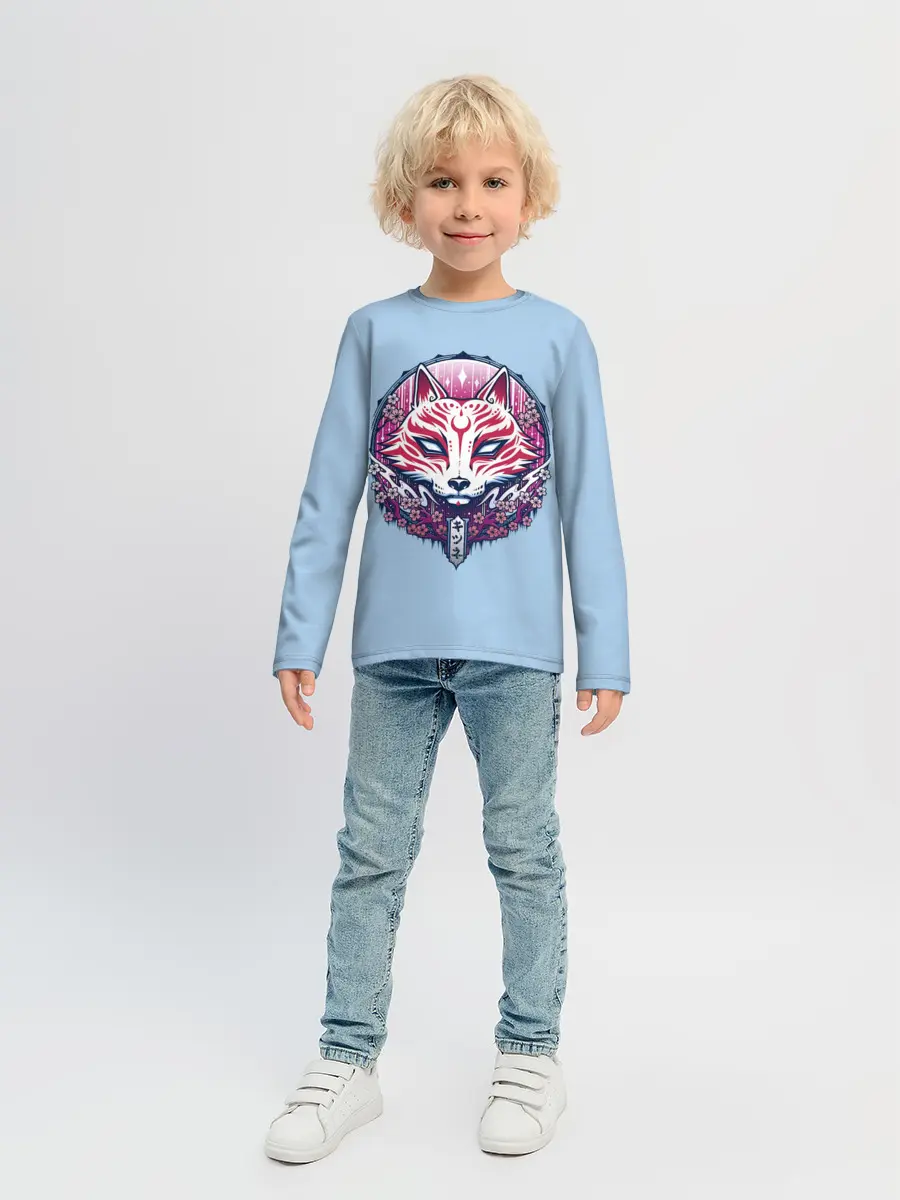 Детский лонгслив / Киса | Сакура