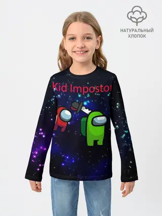 Детский лонгслив / Among us Impostor