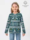 Детский лонгслив / Новогодний узор