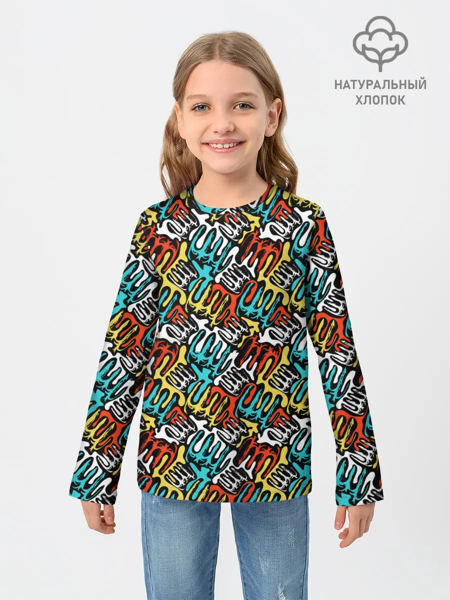 Детский лонгслив / граффити