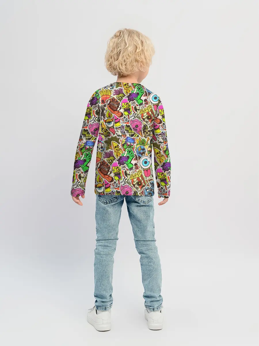 Детский лонгслив / Граффити монстров
