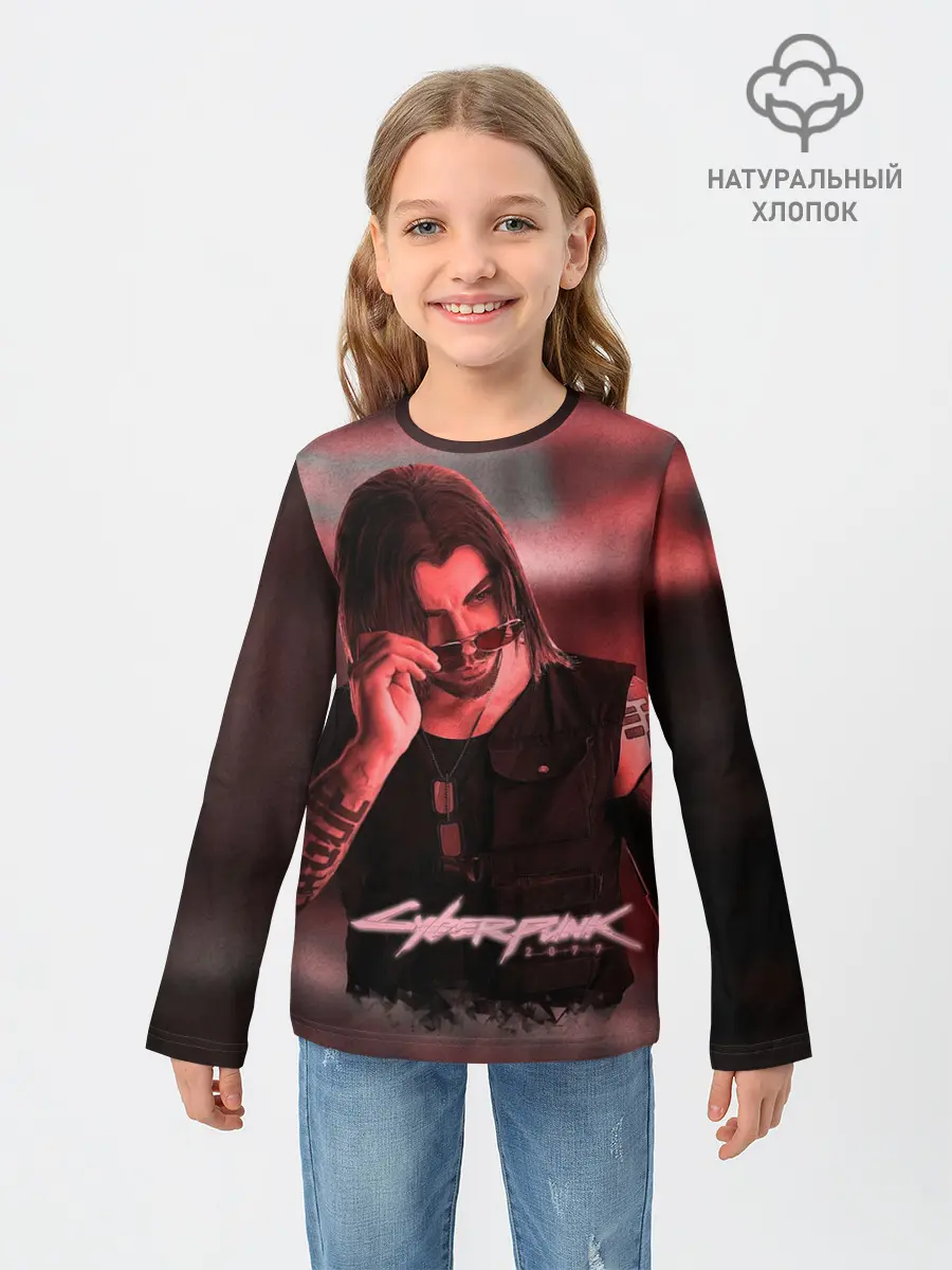 Детский лонгслив / Johnny Silverhand Cyberpunk