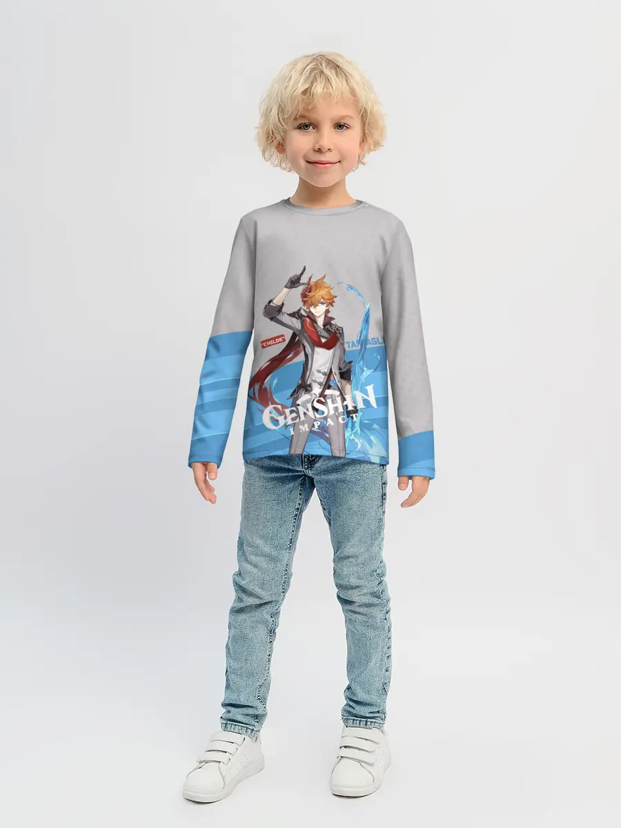 Детский лонгслив / Genshin Impact - Tartaglia