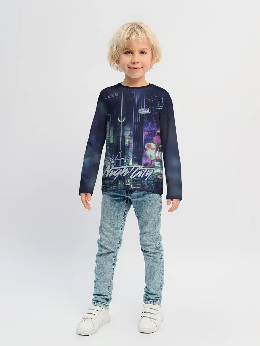 Детский лонгслив / Welcome to Night City