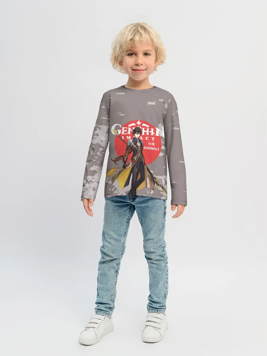 Детский лонгслив / Genshin Impact - Zhongli