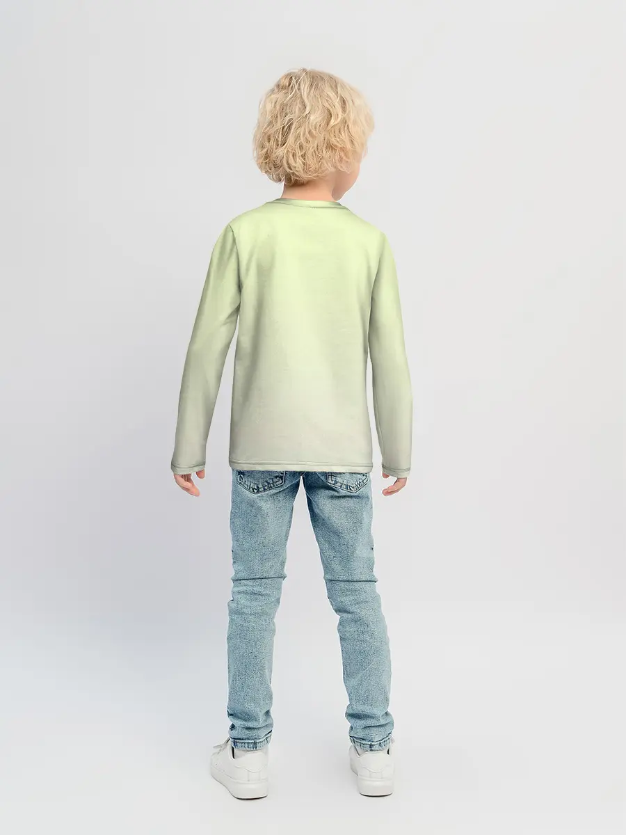 Детский лонгслив / арт сова яркая