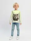 Детский лонгслив / арт сова яркая