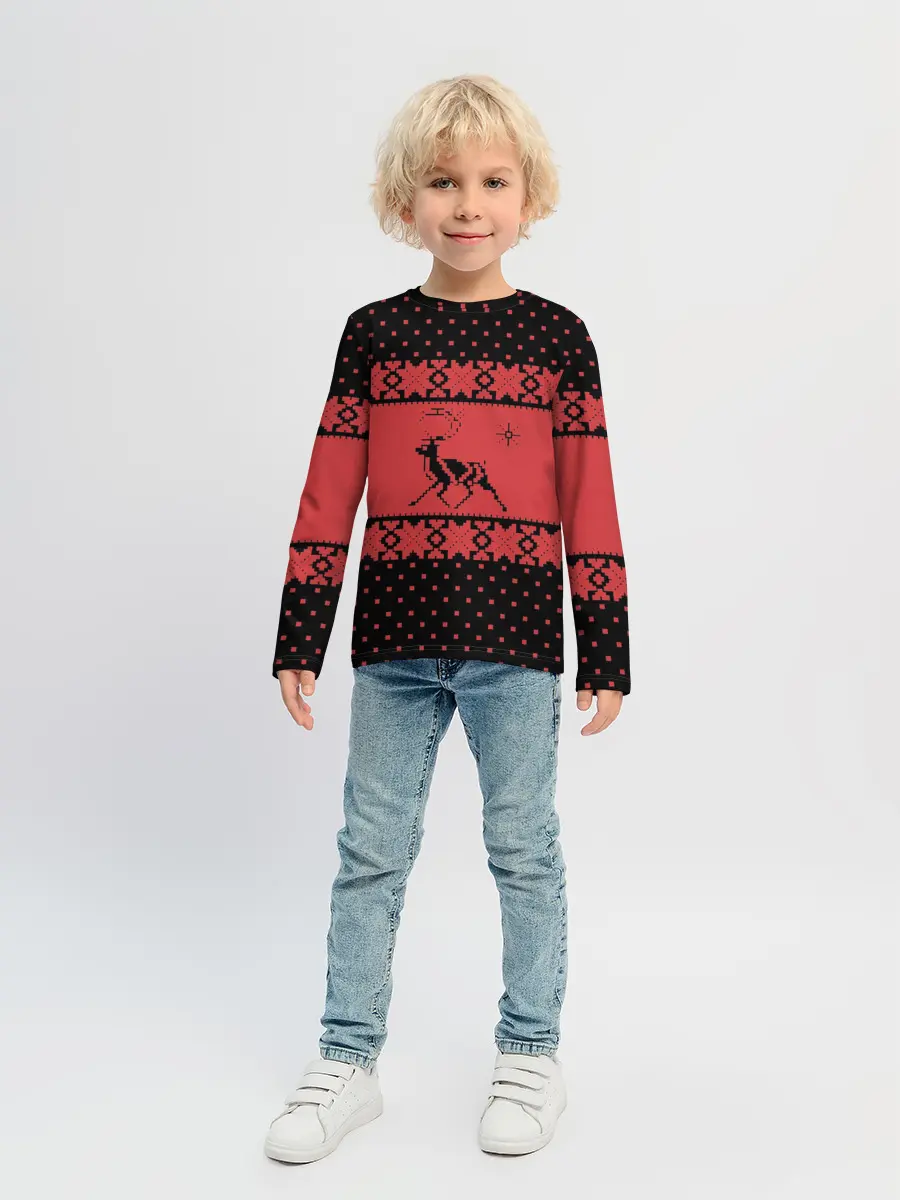 Детский лонгслив / Северный Олень