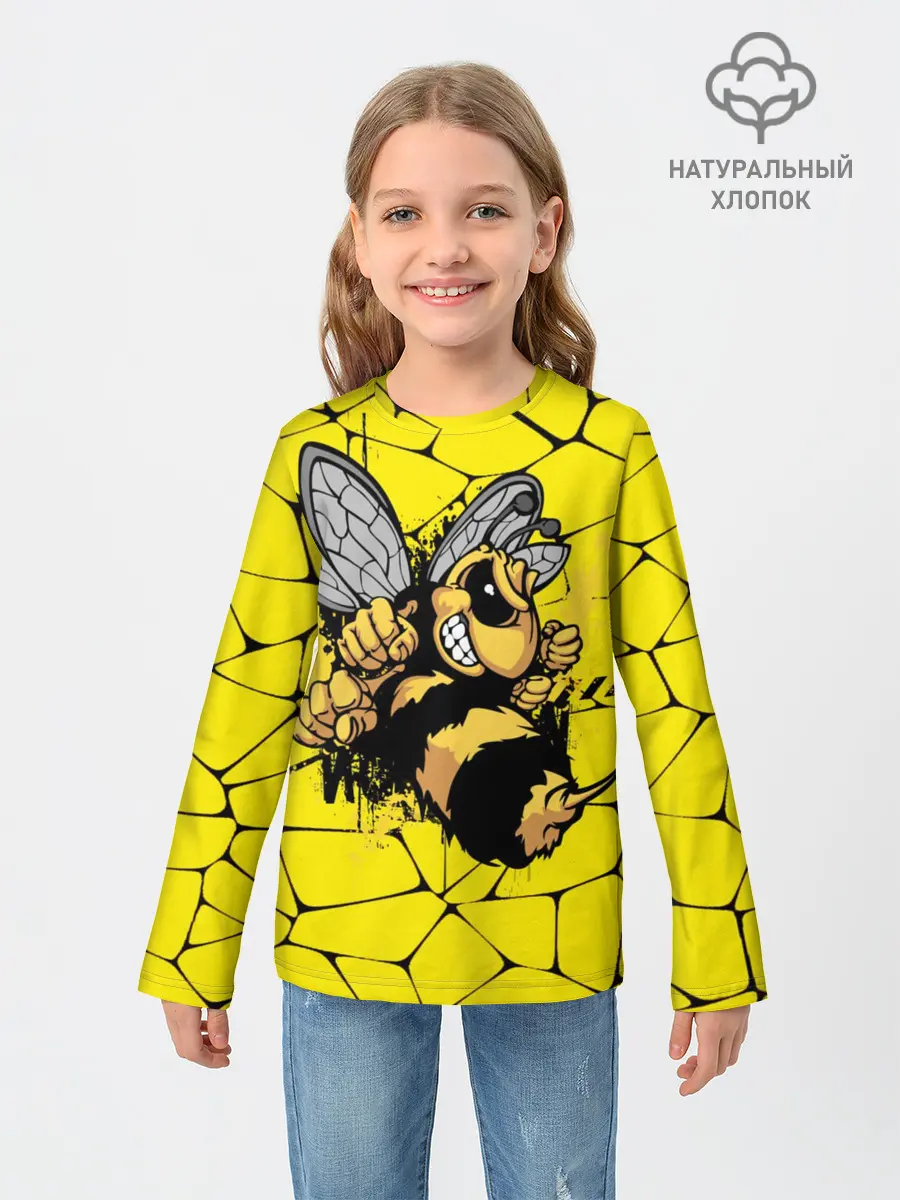 Детский лонгслив / Дикая пчела