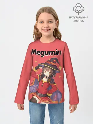 Детский лонгслив / Megumin показывает силу