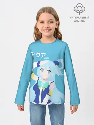 Детский лонгслив / коносуба аква лого