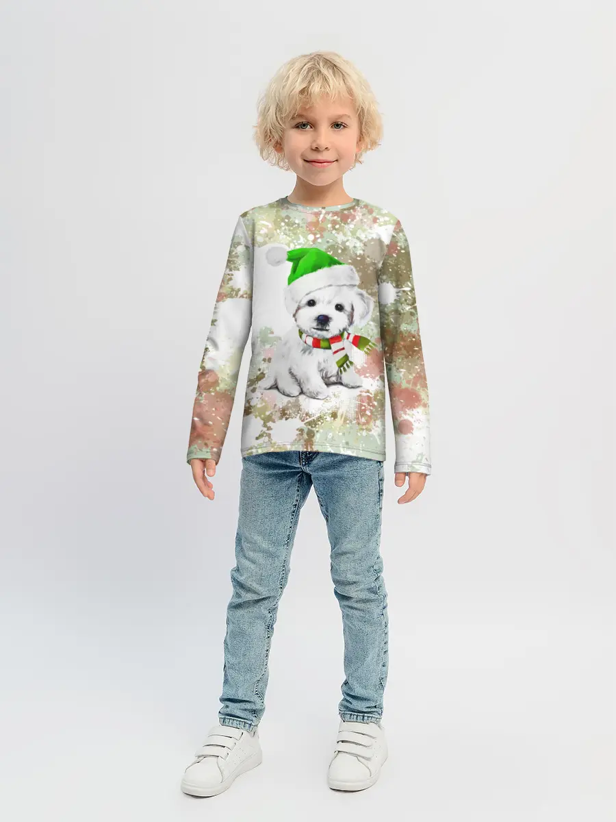 Детский лонгслив / Щенок