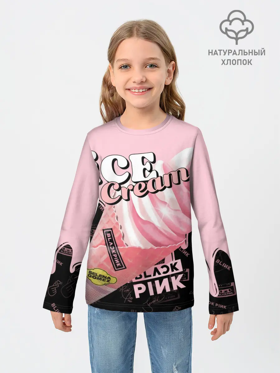 Детский лонгслив / BLACKPINK ICE CREAM