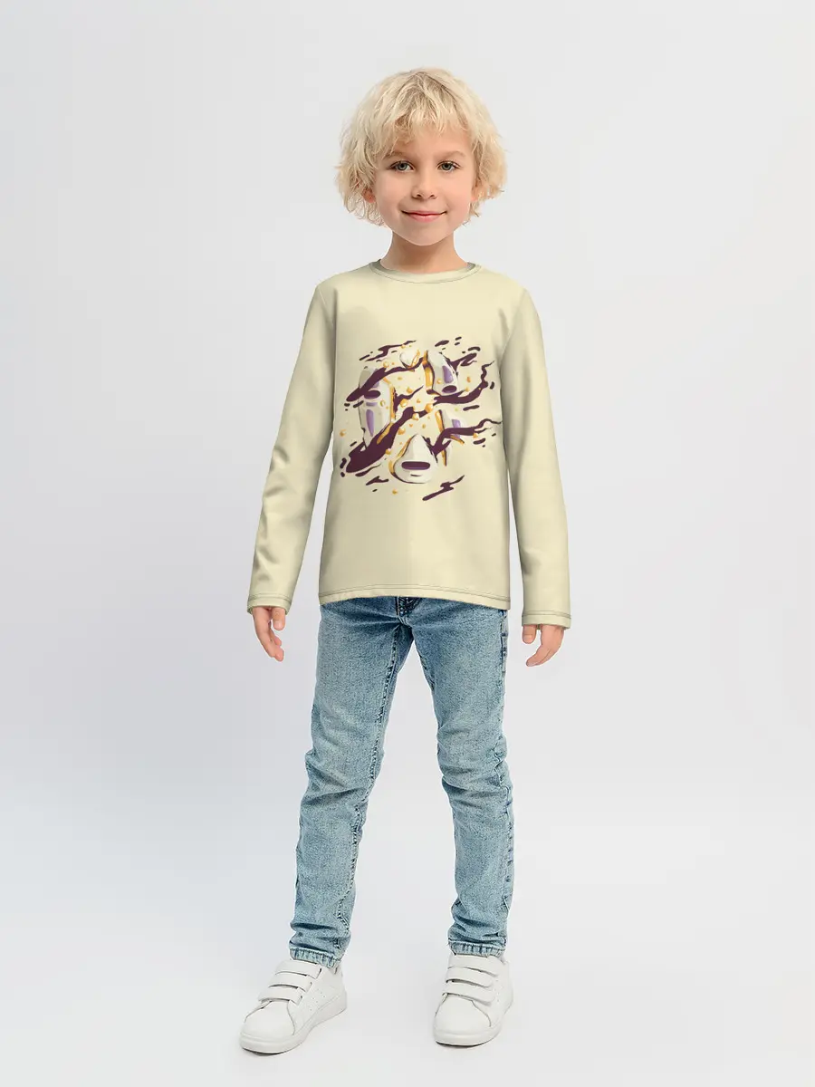 Детский лонгслив / Маска Безликого раскололась