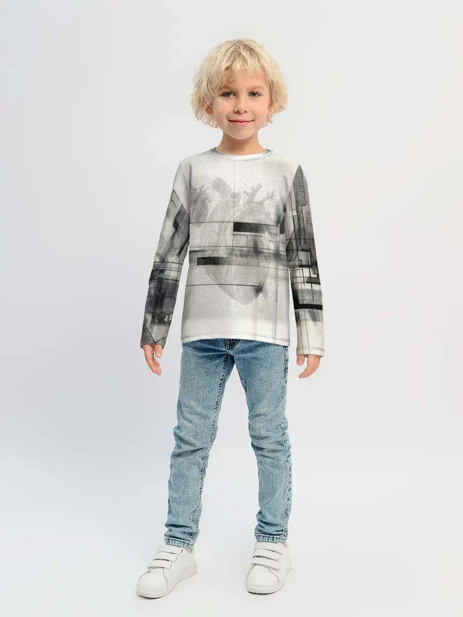 Детский лонгслив / Концептуальное сердце.