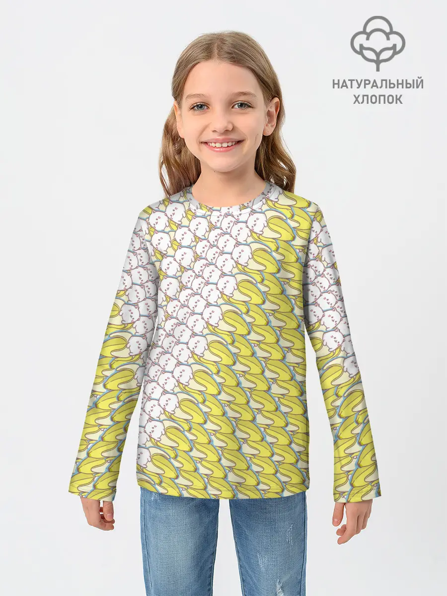 Детский лонгслив / Банана-котики