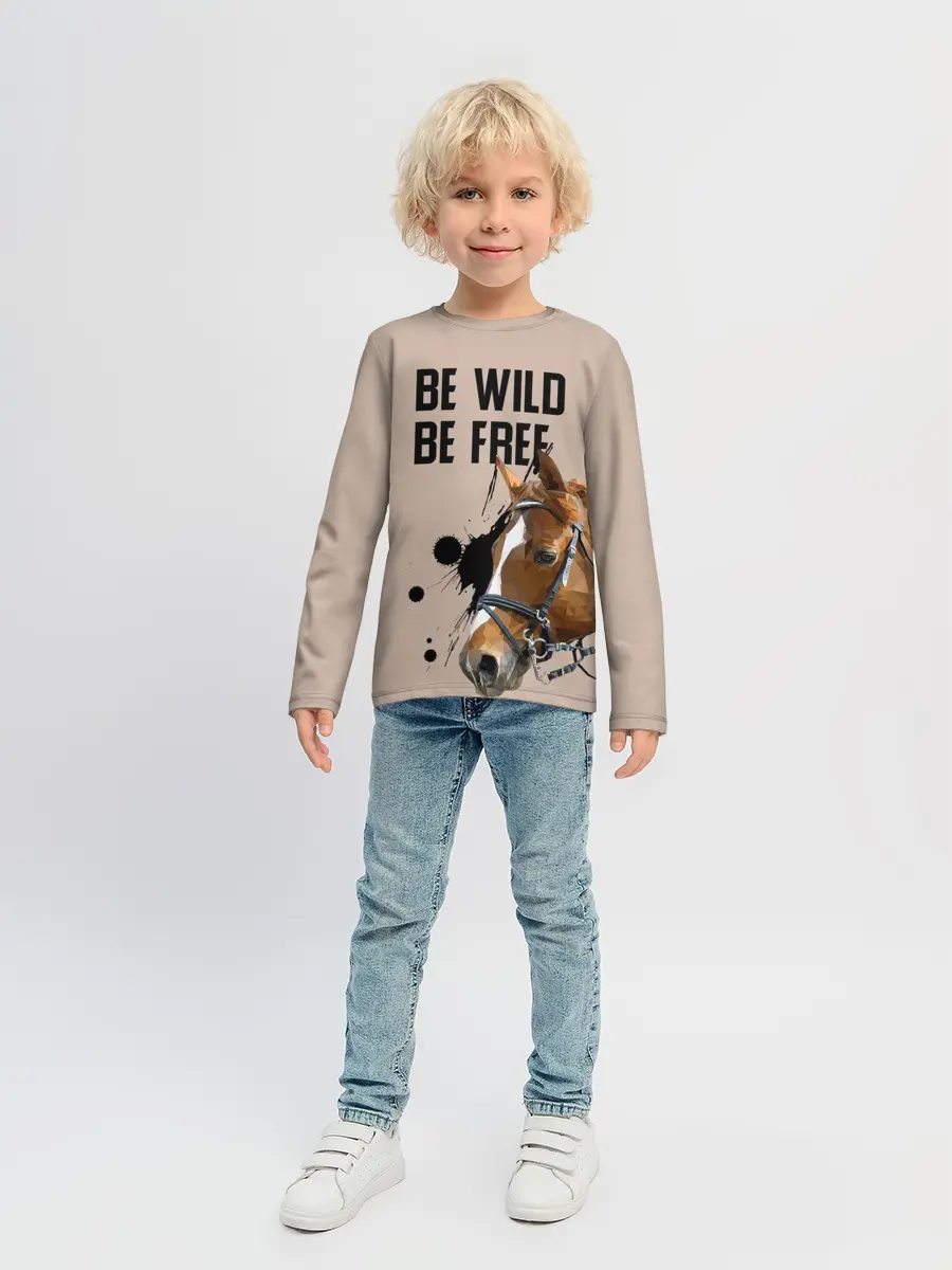 Детский лонгслив / Be wild be free