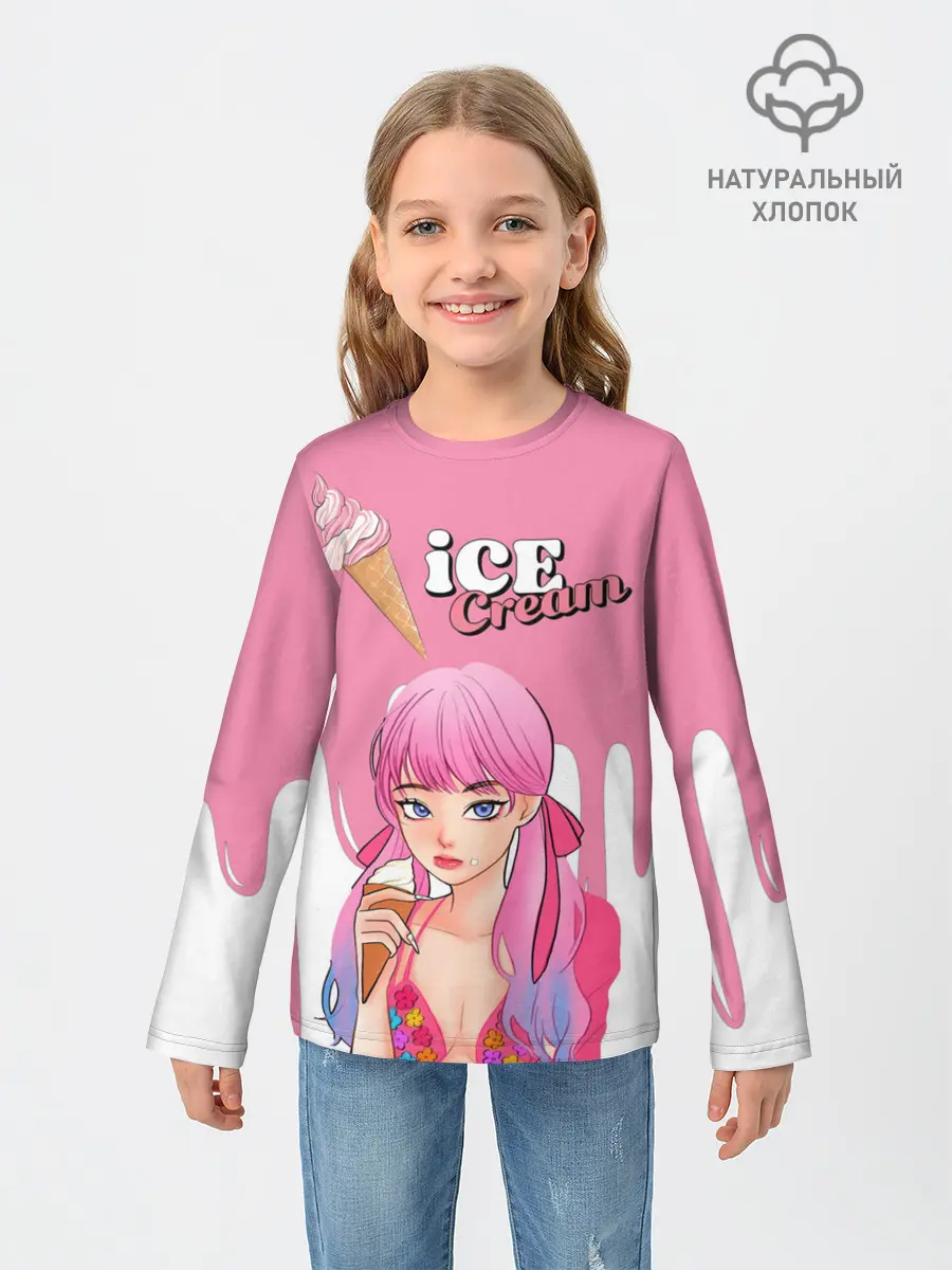 Детский лонгслив / BLACKPINK Ice Cream