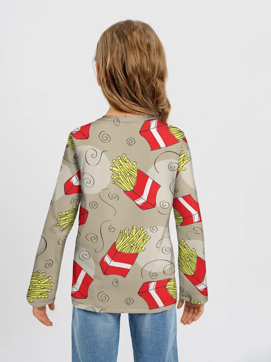 Детский лонгслив / Фастфуд - Картошка фри