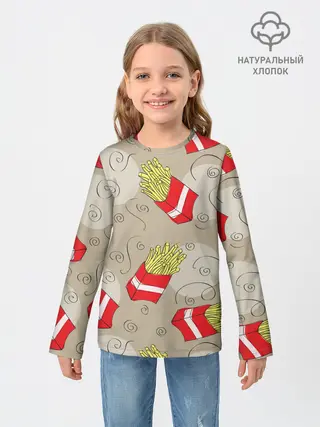 Детский лонгслив / Фастфуд - Картошка фри