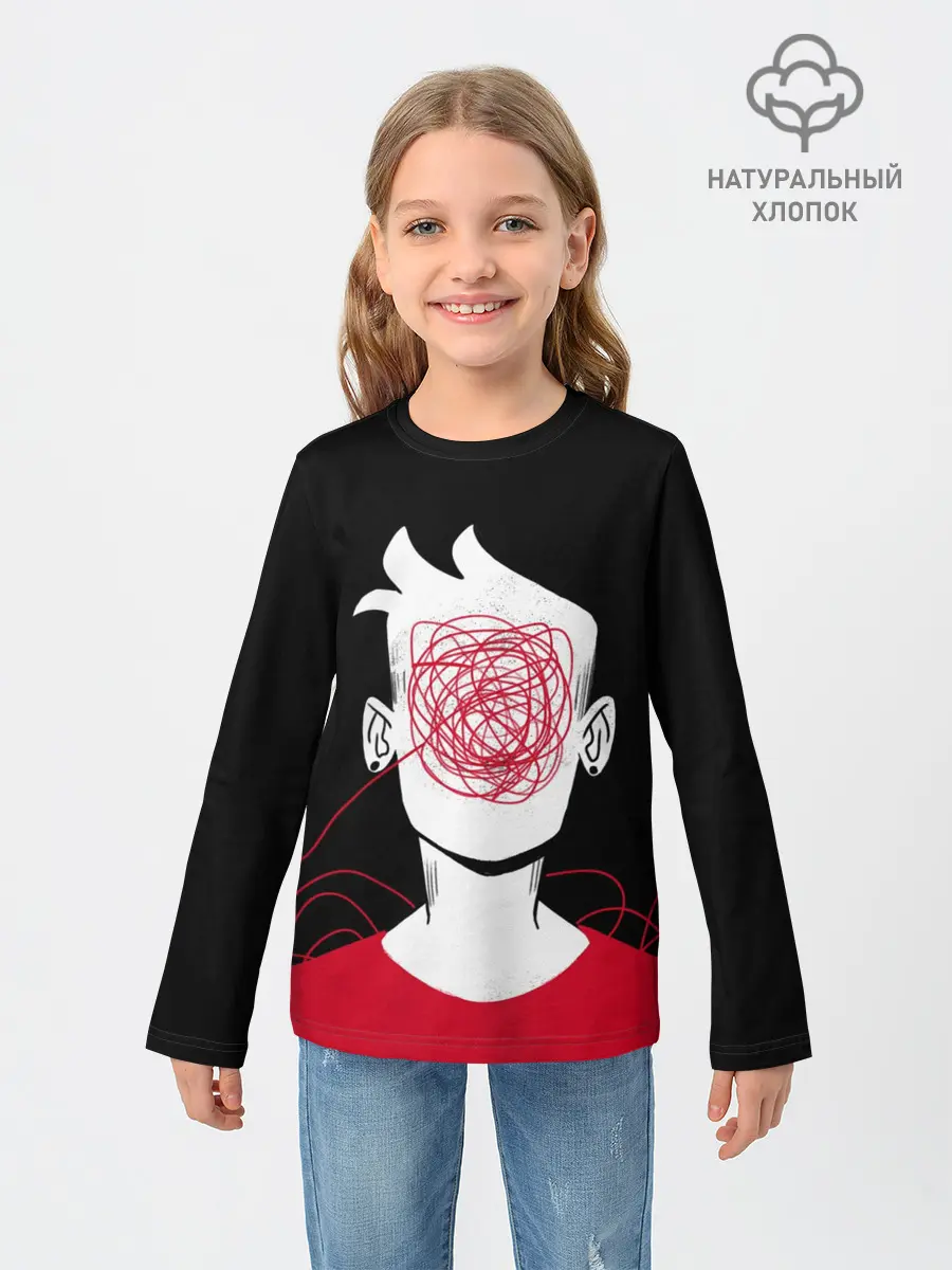 Детский лонгслив / парень