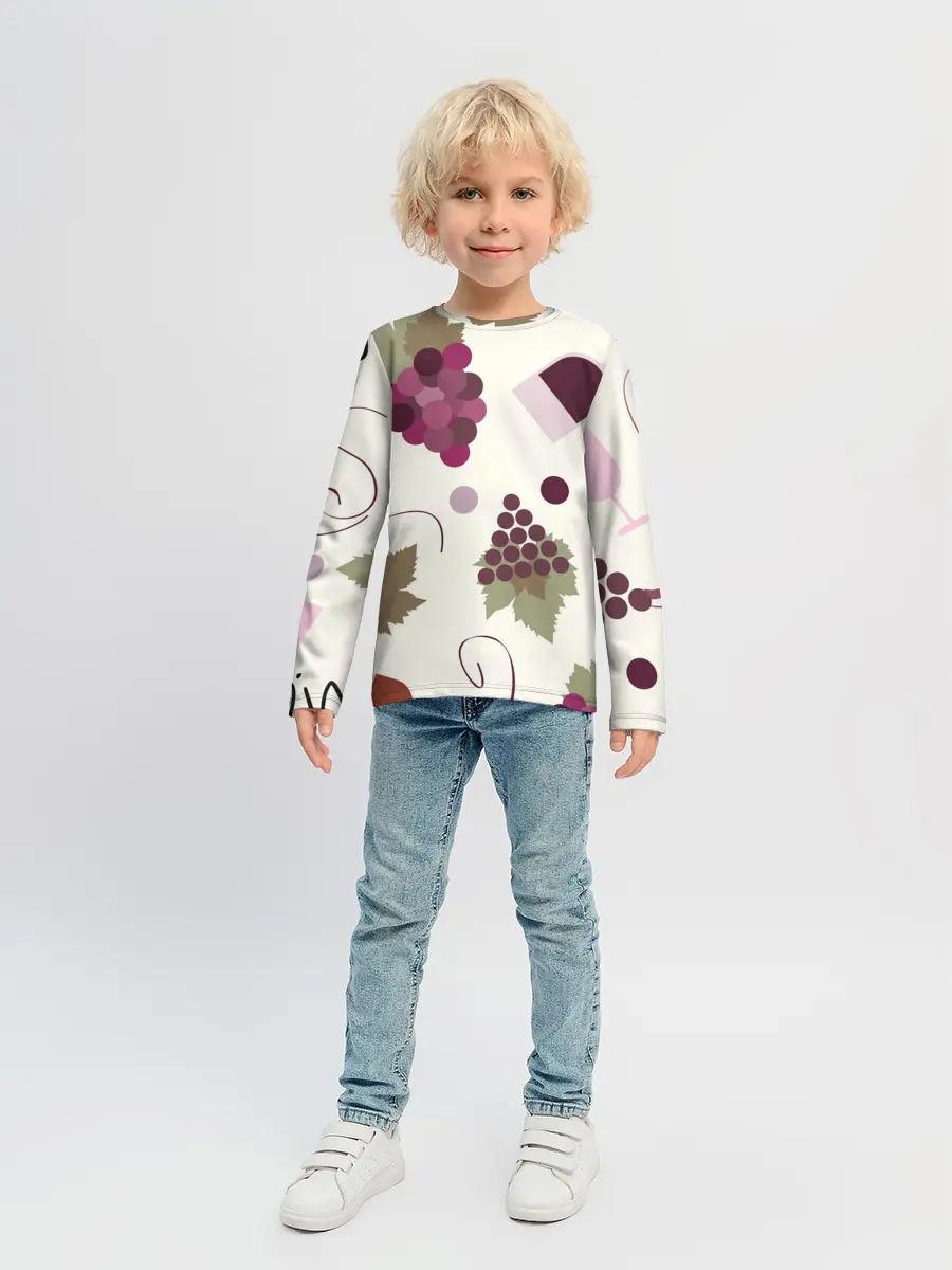 Детский лонгслив / Виноград и винишко