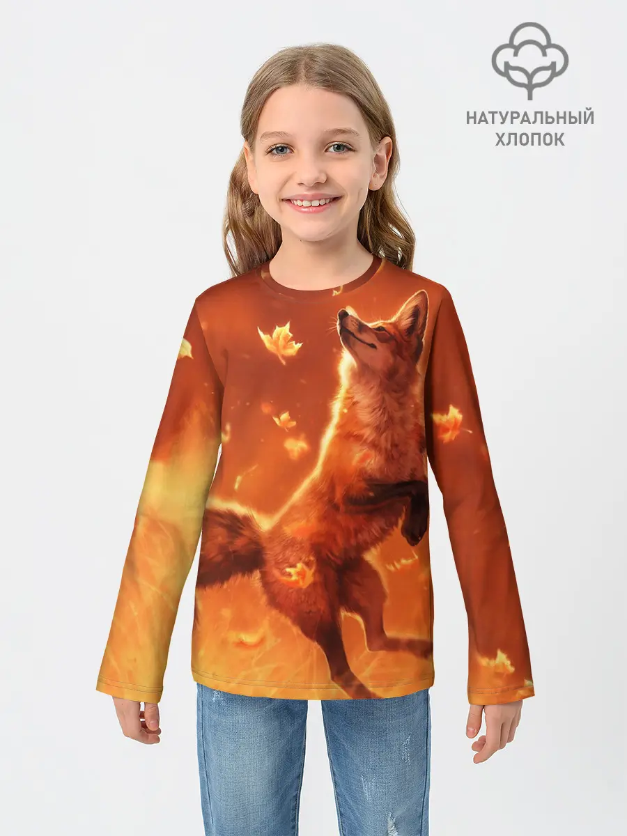 Детский лонгслив / Лисенок