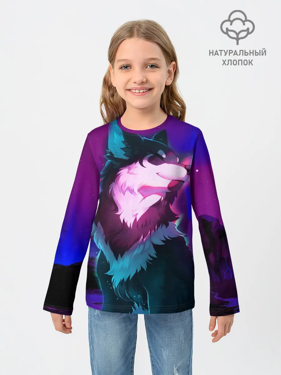 Детский лонгслив / Сказочный волк