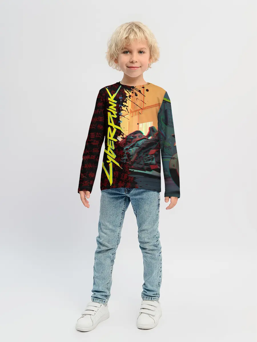 Детский лонгслив / Киберпанк