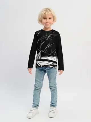 Детский лонгслив / Северное сияние