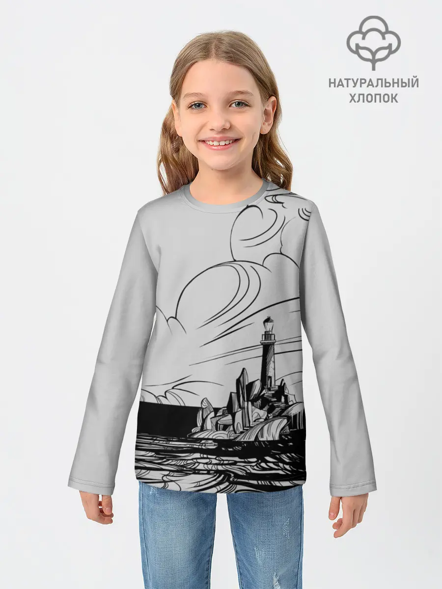 Детский лонгслив / Маяк