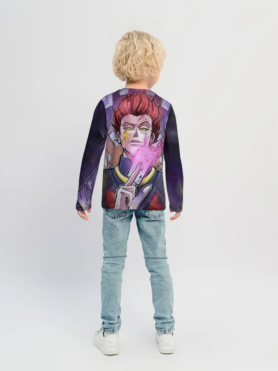 Детский лонгслив / Хисока со светящейся картой в руках