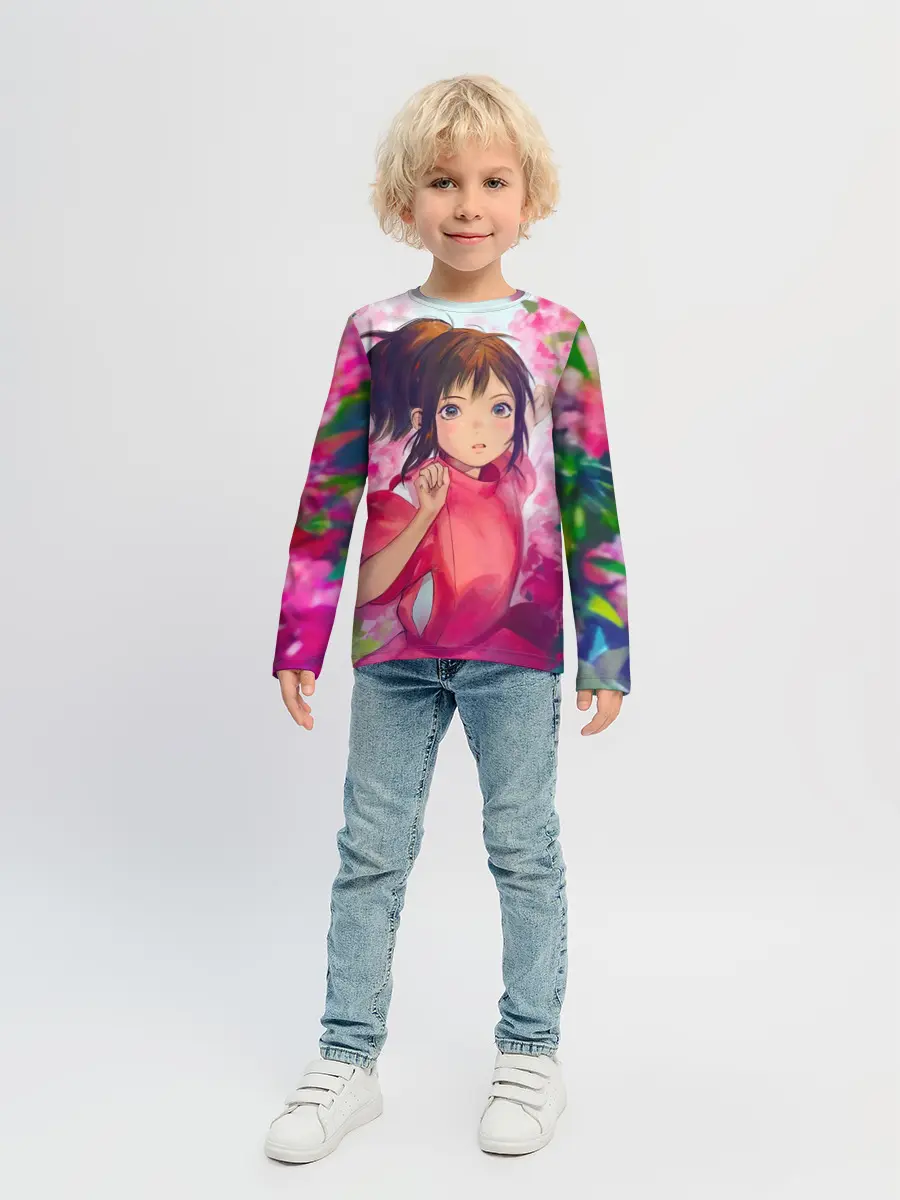 Детский лонгслив / Унесенные призраками Акварель