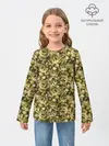 Детский лонгслив / Золотой камуфляж из роз
