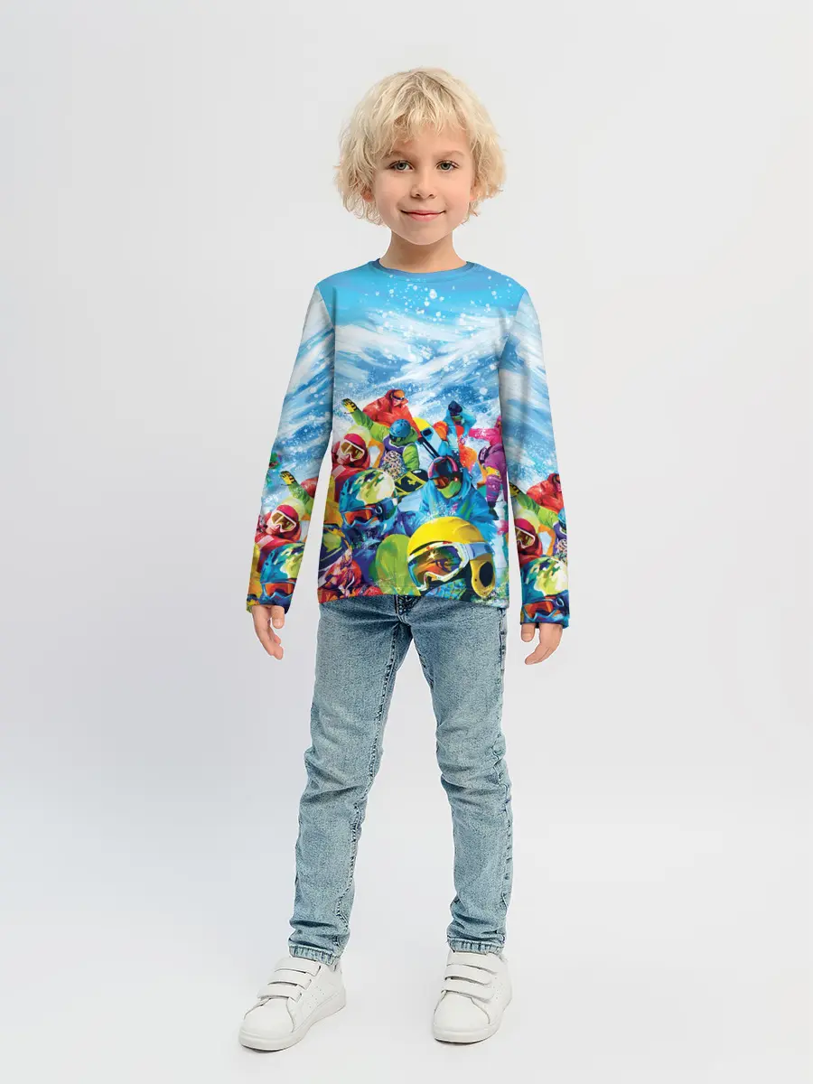 Детский лонгслив / Палитра сноуборд