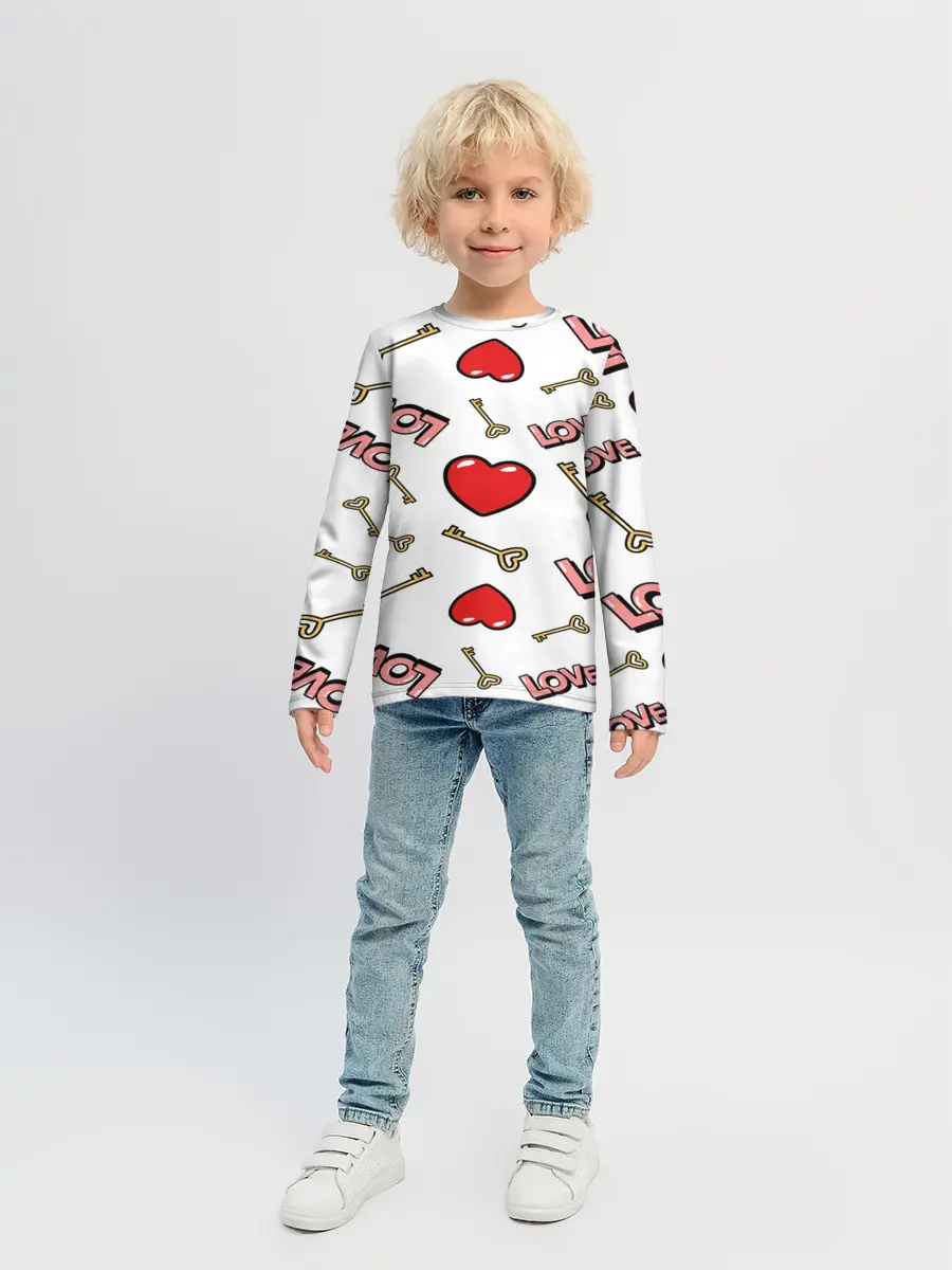 Детский лонгслив / Valentines Day