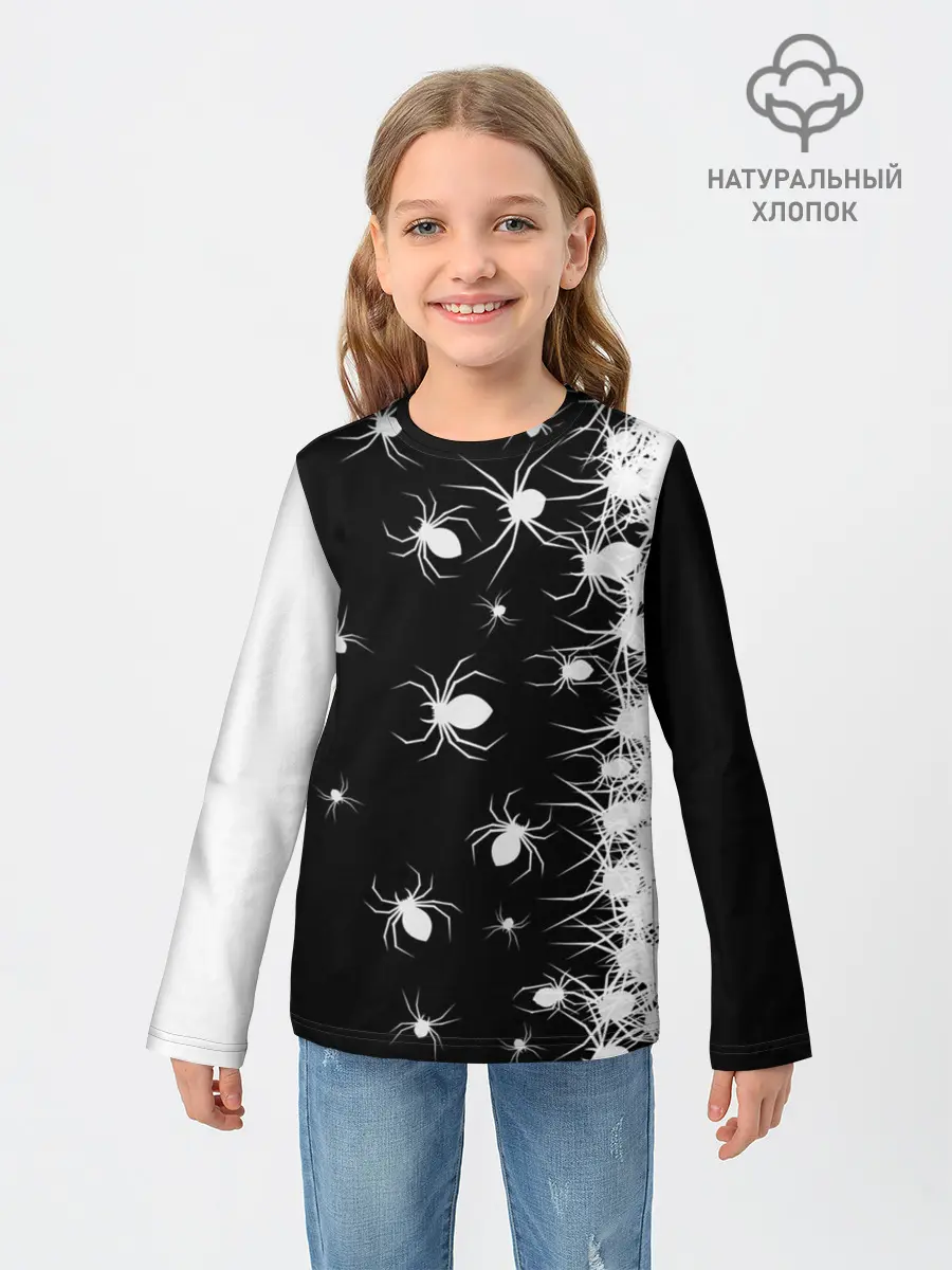 Детский лонгслив / Пауки
