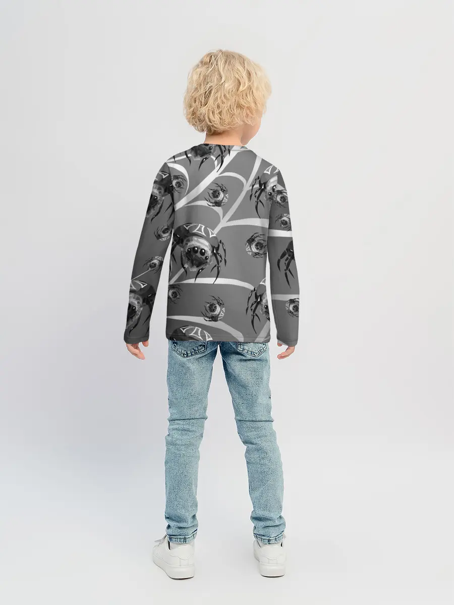 Детский лонгслив / Пауки на паутине