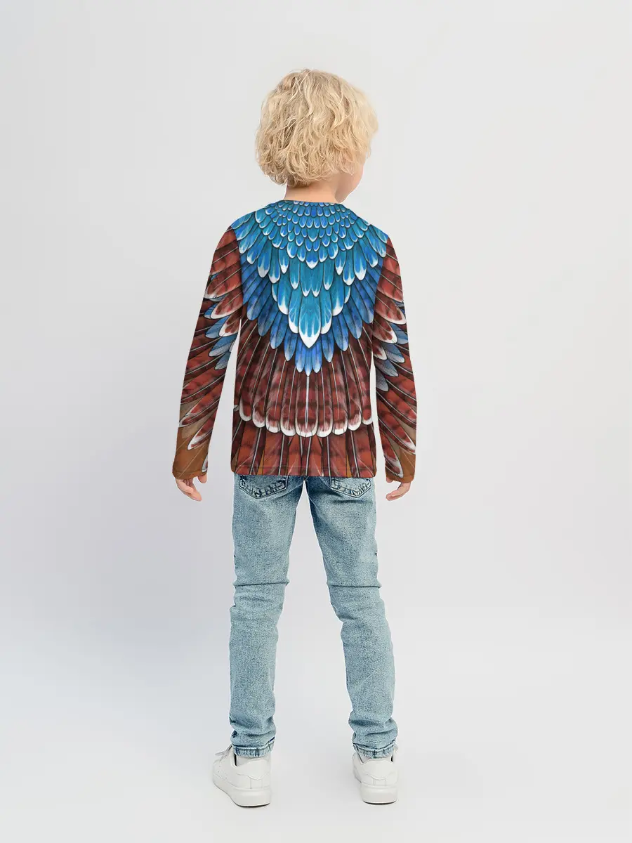 Детский лонгслив / оперение: сойка